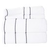 Hastings Home 6-piece Cotton Towel Set with 2 Bath Towels, 2 Hand Towels and 2 Washcloths (White/Black) 312443DXU